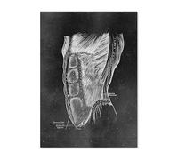 Supkancl Muscolo Piede Osso Cuore Anatomia Scheletro Wall Art Canvas Painting Nordic Poster E Stampe Immagini a Parete for Doctor Office Decor(G,A4 21X30cm No Framed)