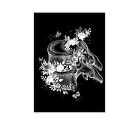 Supkancl Poster e Stampe di Arte della Parete Scheletro Anatomia in Bianco Nero Immagini Pittura su Tela da nordica for l'arredamento dell'ufficio del Medico(202104NQ624H,40x50cm No Frame)