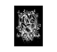 Supkancl Poster e Stampe di Arte della Parete Scheletro Anatomia in Bianco Nero Immagini Pittura su Tela da nordica for l'arredamento dell'ufficio del Medico(202104NQ624I,60x90cm No Frame)