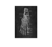 Supkancl Quadro su Tela Senza Cornice Anatomia Umana Opera d'Arte Clinica Medica da Parete Scheletro Organo Sistema Muscolare Poster educativo Vintage(9,20X25CM No Fram)