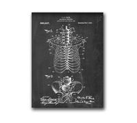 Supkancl Testa Umana Vintage e Anatomia cerebrale Stampe su Tela Poster Neuroscienze Anatomia Pittura Medici Ufficio Wall Art Decor(11,A5 15x21 cm No Frame)