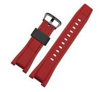 SUPKOUMKBG Cinturino in resina for orologio da uomo, accessorio compatibile for bracciale Casio GST-S130 S110 S100 W130L W100 W110 210(Pink)