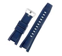 SUPKOUMKBG Cinturino in resina for orologio da uomo, accessorio compatibile for bracciale Casio GST-S130 S110 S100 W130L W100 W110 210(GREEN BLUE)