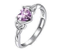 Suplight Anello Celtico Donna Regolabili Argento 925 Pietra Cuore Anelli Ragazza Alessandrite Anello Donna Regolabile Argento 925 Giugno con Confezione Regalo