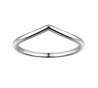 Suplight Anello Donna Argento 925 V Desiderio Impilabile Semplice Fedina per Fidanzamento Matrimonio Misura 9 Regalo per Donna e Ragazza Fidanzata