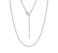 Suplight Collana Donna Acciaio Sottile 2,5mm Catenina Donna Acciaio Lunghezza 46cm Colore Argento Collana a Catenina Rolò per Ricambio Ciondolo con Confezione Regalo