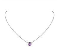 Suplight Collana Donna Argento 925 con Pietra Alessandrite Giugno - Punto Luce Ciondolo Portafortuna - Confezione Regalo