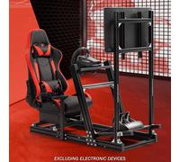 Supllueer 4080 alluminio da corsa Sim Cockpit con TV Mount Stand & Red Seat