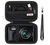 Supmay Cassa della fotocamera per Panasonic LUMIX DC-TZ99E-K Fotocamera da viaggio compatta con zoom/LX10 ZS200D ZS200 ZS80D ZS80 ZS100 ZS70 ZS60 Fotocamera, Nero