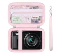 Supmay Cassa della fotocamera per Panasonic LUMIX DC-TZ99E-K Fotocamera da viaggio compatta con zoom/LX10 ZS200D ZS200 ZS80D ZS80 ZS100 ZS70 ZS60 Fotocamera, Gelatina rosa