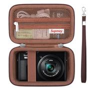 Supmay Cassa della fotocamera per Panasonic LUMIX DC-TZ99E-K Fotocamera da viaggio compatta con zoom/LX10 ZS200D ZS200 ZS80D ZS80 ZS100 ZS70 ZS60 Fotocamera, Marrone