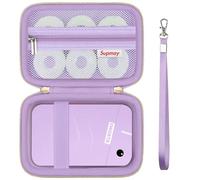Supmay Custodia da trasporto per ORGSTA S001 / per etichettatrice ORGBRO X1, portatile, Bluetooth, con tasca in rete per nastri, cavo tipo C, viola