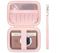 Supmay Custodia da viaggio per KODAK Pixpro C1 - Cámara Digital ultracompacta, Punta e spara supporto di archiviazione portatile per fotocamera digitale con borsa in rete per cavo di ricarica, Rosa