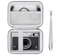 Supmay custodia di trasporto dura per Fujifilm Instax Mini EVO fotocamera istantanea, Instax Mini stampante custodia di viaggio con tasca in rete può memorizzare cavi USB, film, Grigio