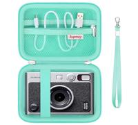 Supmay custodia di trasporto dura per Fujifilm Instax Mini EVO fotocamera istantanea, Instax Mini stampante custodia di viaggio con tasca in rete può memorizzare cavi USB, film, Verde2