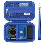 Supmay custodia protettiva dura per KODAK Pixpro WPZ2 - Fotocamera Digitale Compatta 16M Pixel, custodia di viaggio con tasca mesh adatta cavo USB, scheda SD, batteria, Blu