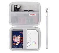 Supmay Custodia rigida per console di gioco portatile retrò G350/RG35XX Pro/RG40XXV/RG405V/RG406V, supporto da viaggio per videogiochi retrò con borsa a rete per scheda SD, cavo di ricarica USB