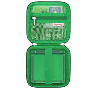 Supmay Custodia rigida per console di gioco portatile retrò RG35XXSP, supporto da viaggio per videogiochi retrò con borsa a rete per scheda SD, cavo di ricarica USB, manuale utente, verde