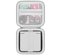 Supmay Custodia rigida per console di gioco retrò Miyoo Flip V2, console di gioco portatile portatile, custodia da viaggio con borsa a rete per scheda SD, cavo di ricarica USB, manuale utente, grigio