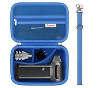 Supmay Custodia rigida per spolverino ad aria compressa WOLFBOX MF200/MF100/MF50, senza fili, compatibile con MF200/100/50, con tasca in rete con cerniera per riporre ugelli, spazzole, blu