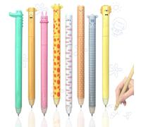 SUpoetry Set di 8 Penne G-el C-ancellabili, Penne a Sfera Cancellabili da 0,7 mm, Cancellabile Cute Cartoon Penna Sfera Gel, Penne Gel Cancellabili Animale per Forniture Scuola Ufficio