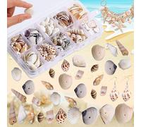 Supoetry Set di Conchiglie Naturali e Colorate 150-200 Pezzi in 8 Stili, Miste da Spiaggia per Riempitivo di Vasi, Acquari e Artigianato