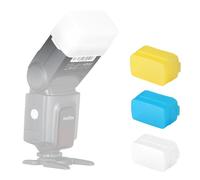 Supon Diffusore flash per Godox TT520 TT560 Flash Speedlite (confezione da 3 pezzi, bianco, blu, giallo)