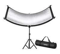 SUPON - Diffusore riflettore a conchiglia, 155 x 60 cm, con riflettore curvo per illuminazione Arclight, nero, bianco, oro, argento, borsa per il trasporto per fotografia, ritratto e studio