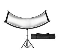 SUPON - Diffusore riflettore a conchiglia, 155 x 60 cm, con riflettore curvo per illuminazione Arclight, nero, bianco, oro, argento, borsa per il trasporto per fotografia, ritratto e studio