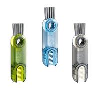 SUPPAS 3 in 1 Multifunctional Cleaning Brush, 3 in 1 Cup Lid Crevice Cleaning Brush, 3 in 1 Multipurpose Bottle Gap Cleaner Brush, Tiny Bottle Cup Lid Detail Brush, Bottle Gap Cleaner Brush (3 PCS)