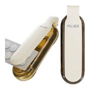 Supplement Pill Organizer Dispenser, 2-Piece Compact Weekly Medication Box, Leak-Proof and Travel-Friendly Container for, Pills, or Daily Medication, Ideal for Home, Trips, or Family Use
