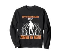 Supply Chain Manager di Day Zombie by Night Divertente Halloween Felpa