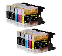 Supply Guy 10 cartucce compatibile con Brother LC-1240 LC-1220 per DCP-J525W DCP-J725DW DCP-J925DW MFC-J430 Series MFC-J5910DW MFC-J625DW MFC-J6510DW MFC-J6710DW MFC-J6910DW