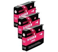 Supply Guy 3 Cartucce Per Stampanti con Chip compatibile con HP 933 933XL Magenta per HP OfficeJet 6100 6600 6700 7110 7510 7600 7610 7612