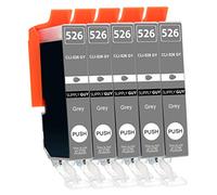 Supply Guy 5 Cartucce Per Stampanti con Chip compatibile con Canon CLI-526 (Grigio) per Canon Pixma MG6150 MG6200 MG6250 MG8150 MG8200 MG8240 MG8250