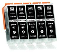Supply Guy 5 cartucce per stampanti con chip compatibile con Canon PGI-550 PGBK Nero per Pixma IP7250 IP8750 IX-6850 MG5450 MG5550 MG5650 MG5655 MG6350 MG6450 MG6650 MG7150 MG7550 MX725 MX925