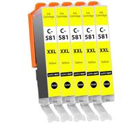 Supply Guy 581XXL Cartucce Giallo compatibili con Canon CLI-581 XXL per Pixma TS705 TS705a TS6350 TS6350a TS6351 TS6351a TS6300 TR8550 TS9550 Multipack 5 Cartucce d'inchiostro 581 XXL