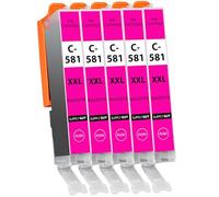 Supply Guy 581XXL Cartucce Magenta compatibili con Canon CLI-581 XXL per Pixma TS705 TS705a TS6350 TS6350a TS6351 TS6351a TS6300 TR8550 TS9550 Multipack 5 Cartucce d'inchiostro 581 XXL