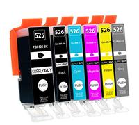Supply Guy 6 Cartucce Per Stampanti con Chip compatibile con Canon PGI-525 / CLI-526 per Canon Pixma MG6150 MG6200 MG6250 MG8150 MG8200 MG8240 MG8250