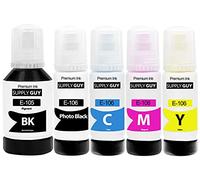 Supply Guy Inchiostro compatibili con Epson 105 106 per EcoTank ET-7700 ET-7750 L7160 L7180 (5 Flaconi di Inchiostro da 1x127ml, 4x70ml)