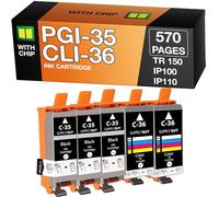 Supply Guy PGI-35 CLI-36 Cartucce compatibile con Canon PGI35 CLI36 per Canon Pixma TR150 IP100 IP110-Series MINI-260 MINI-360 Maxify bx110 Multipack 3x PGI 35 nero 2x CLI 36 colore