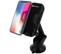 Support auto Smartphone 47 a 95 mm fissaggio ventosa Rotante Forcell - Nero