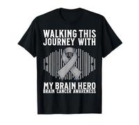 Support Brain Cancer Awareness Gifts Brain Tumor Awareness Maglietta