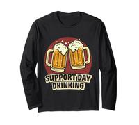 Support Day Drinking Team Funny Beer Lover Maglia a Manica