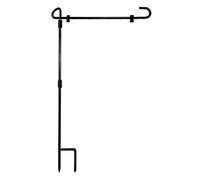 Support de Drapeau de Jardin Support de Drapeau de Jardin Lot de 2 Bâtons de Jardiin en Fer Noir Crochet de Berger de Jardins Supports de