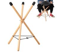 Support de Handpan | Trépied Réglable en Bois et Acier | Support Antidérapant Portable pour Tambour à Langue, Instrument de Musique Stable, Accessoire Solide pour Scène et Studio