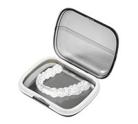 Support de protège-dents, étui pour protège-dents,Étuis de fins sans odeur charnière de couvercle | Boîte de de de boîtier de prothèse dentaire Portable avec outil de retrait d'accol