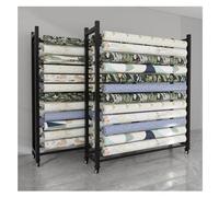 Support De Rangement Pour Rouleaux De Tissu Textile, Support En Acier Robuste, Support Mobile Pour Films Changeants De Couleur, Avec Roulettes (12 Rods, Wide-190cm)