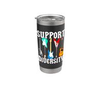 Support Diversity Chitarrista LGBT Tolleranza Chitarra Bicchiere termico in acciaio inox doppia parete