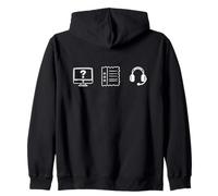Support Icons Customer Service Design Felpa con Cappuccio